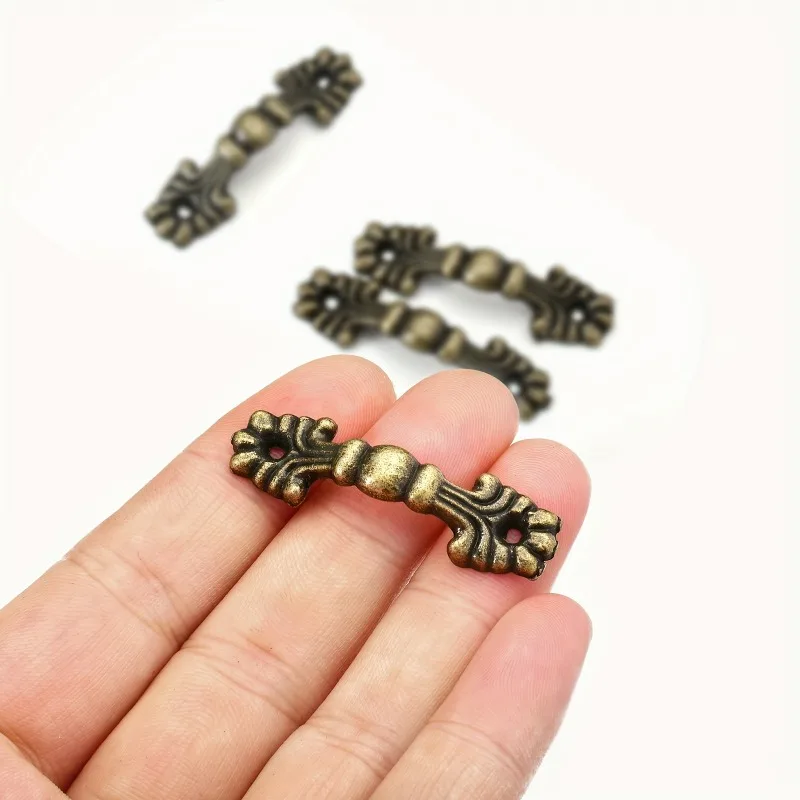 20pcs Antique Bronze Arch Handles for Drawers Wooden Jewelry Boxes & DIY Projects - Mini Metal Hardware
