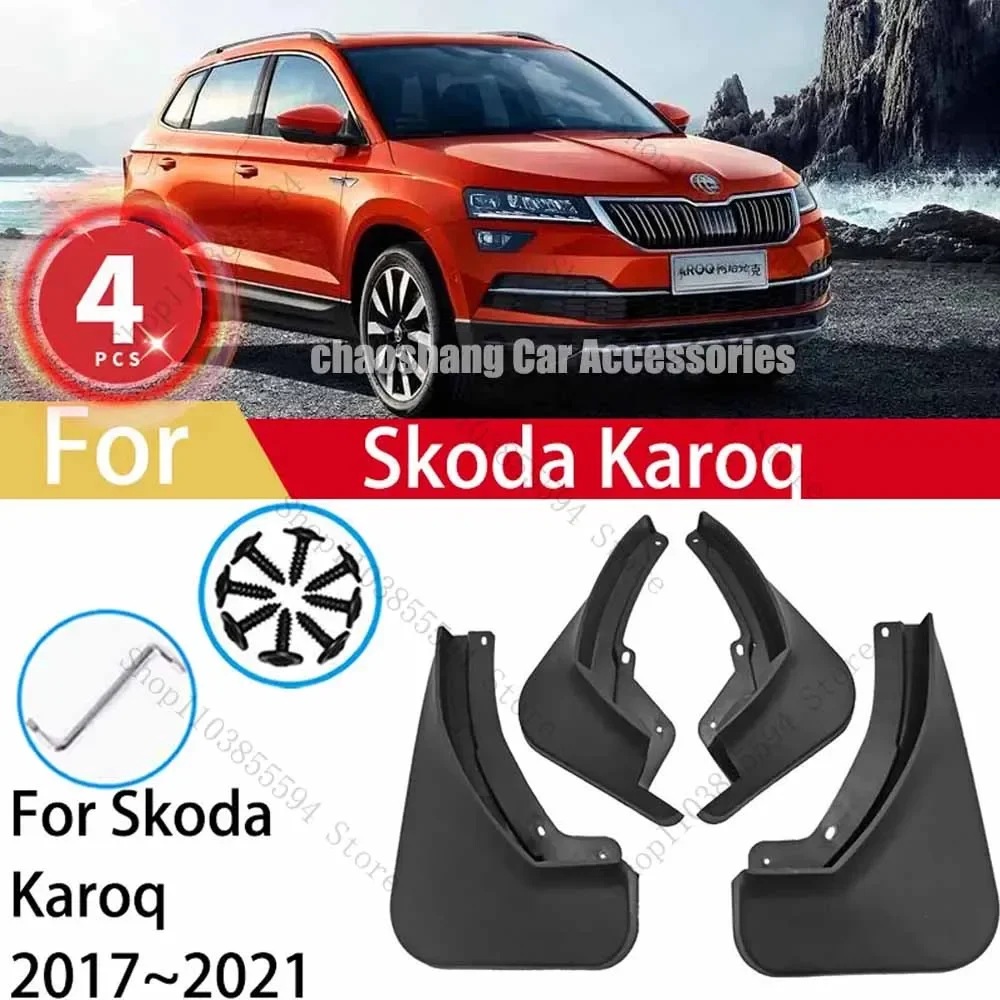 

Mudguards For Skoda Karoq 2017 2018 2019 -2021 Mud Flaps Splash Guards Fender MudFlaps Front Rear Car Protection Accessories