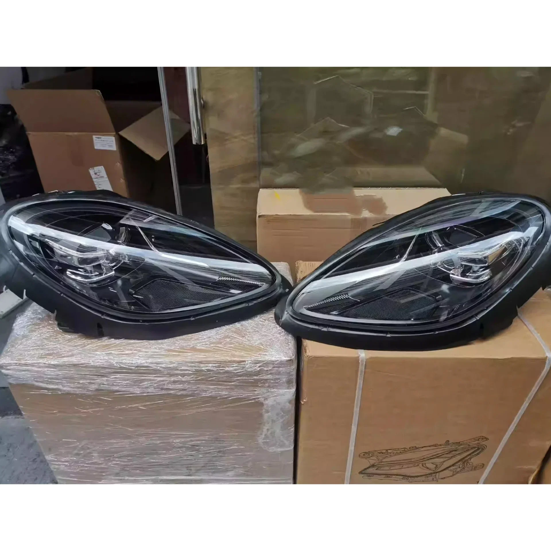 

Светодиодная передняя фара в сборе для Porsche Macan 14-17, новый стиль, роскошные дневные ходовые огни, указатель поворота, автомобильные аксессуары