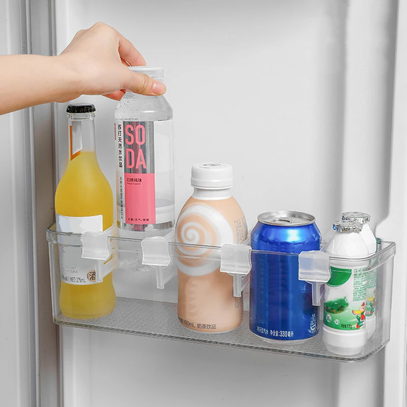 Separador de estante de almacenamiento de alimentos, divisor ajustable, tablero divisor transparente para refrigerador, 4 piezas