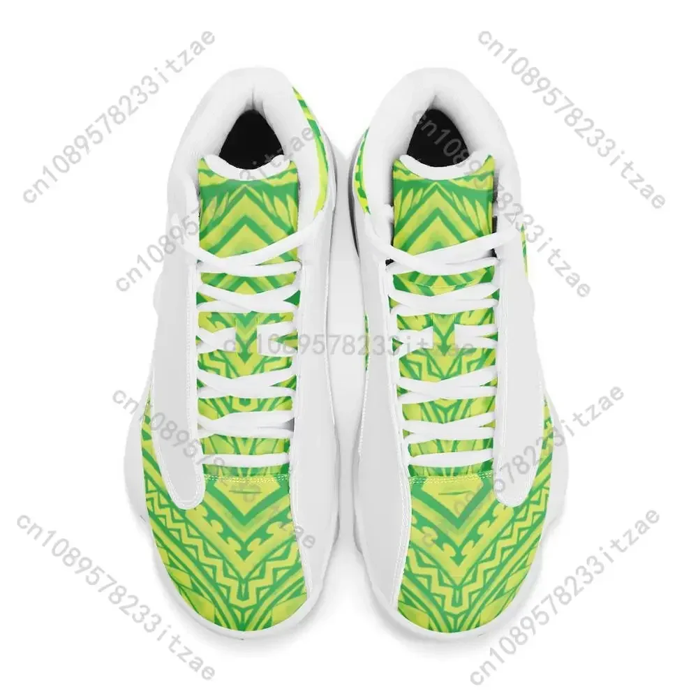 Hochwertige Polynesian Samoa Tribal Style Boy Sneakers Laufschuhe Custom Ball Sports Team Logo Herren Basketball Sportschuhe