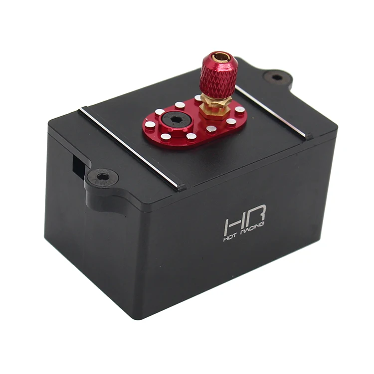 HOT RACING Tamiya CC02 1/10 Crawler Aluminum Scale Fuel Cell Style Receiver Box with Red Cap Antenna Mount