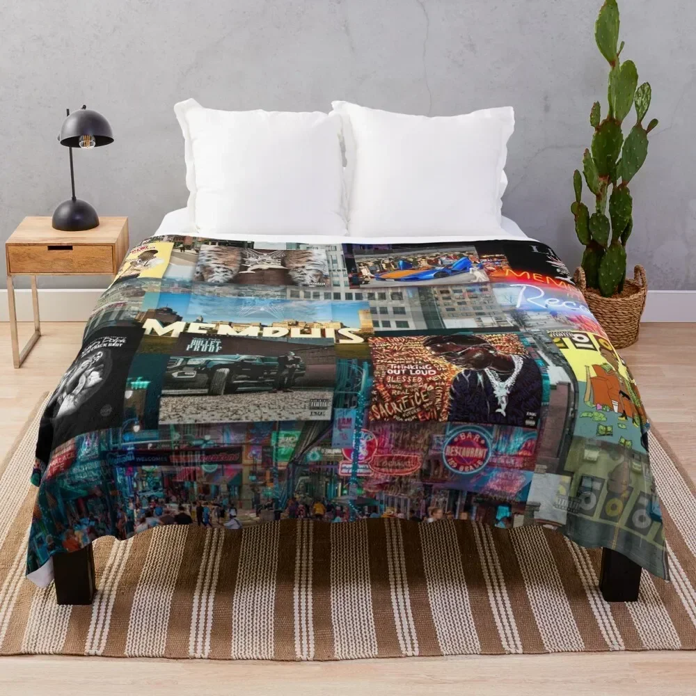 Young Dolph | Hall of Fame Collage Throw Blanket for sofa Beautifuls Sofa Blankets