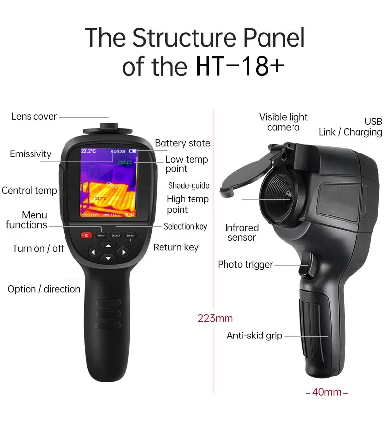 GW256 New Thermal Imaging Camera for Water Pipe Leak and Power Electrical 256*192 Handheld Infrared  Imager