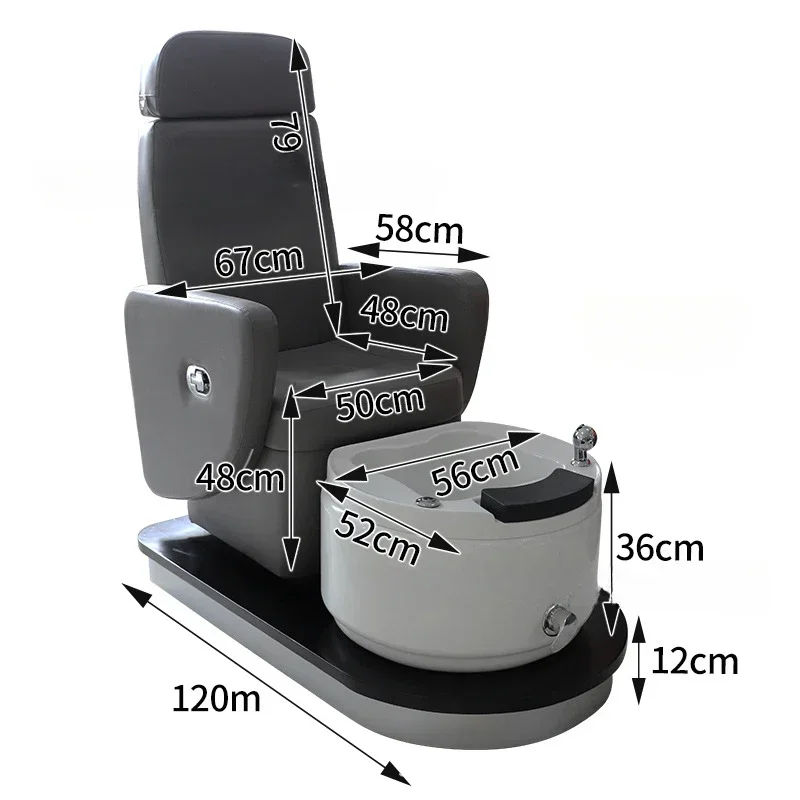 Professional Electric Massage Foot Massager Treatment Comfortable Cosmetologist Couch Chair Pedicure Stretcher Office Barber