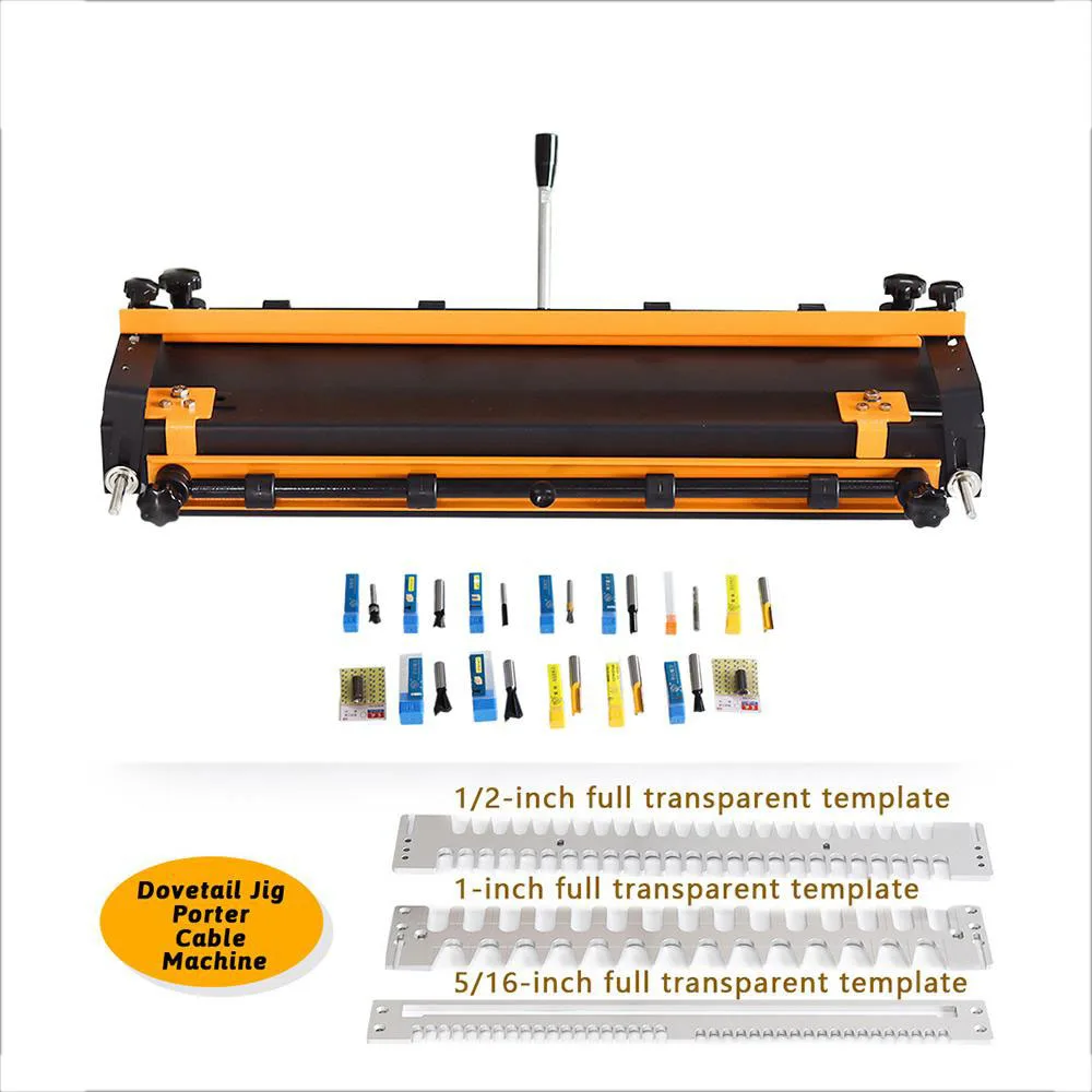 Imagem -06 - Polegadas Dovetail Jig Porter Cabo Máquina de Madeira do Armário Woodworking Ferramenta com Pcs Modelo Transparente Completa 60cm 24