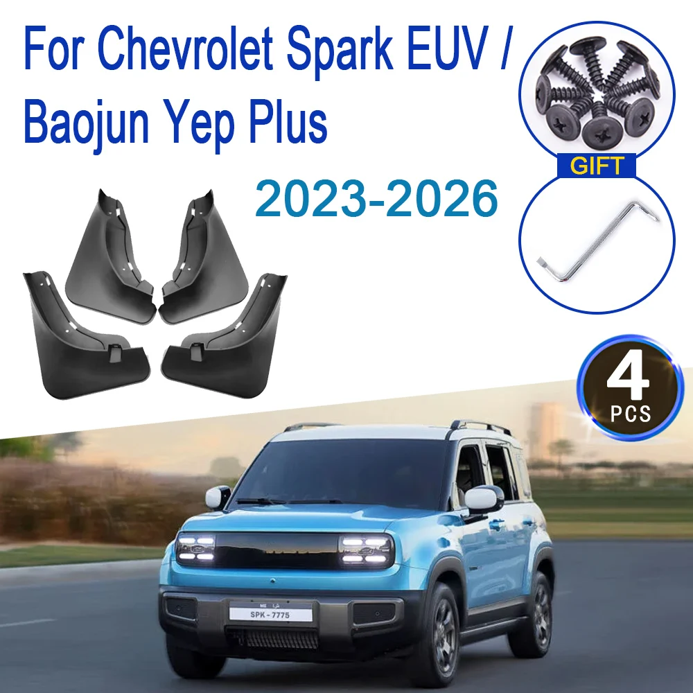 

Брызговики для Chevrolet Spark EUV, аксессуары для Baojun Yep Plus 2026, 2025-2023, защита от брызг, крышка-брызговик
