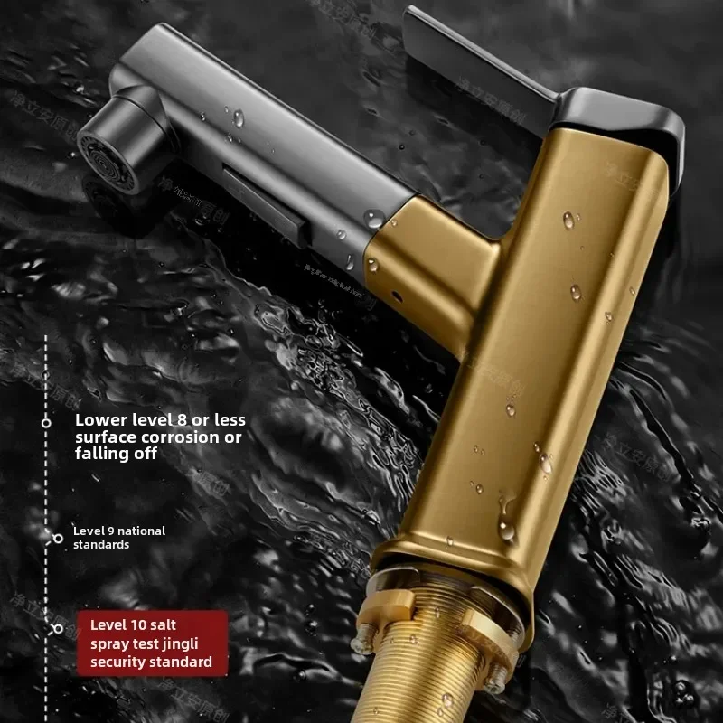 Swivel Washbasin Faucet White Hot and Cold Bathroom Sink Tap Ideal for Hand Wash Stations Compact and Functional Design