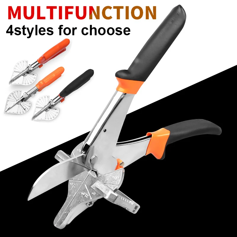 Multi Angle Miter Shear Cutter 45-135 Degree Adjustable Angle Hand Cutting Tools Mitre Siding Wire PVC/PE Plastic Pipe Hose Duct