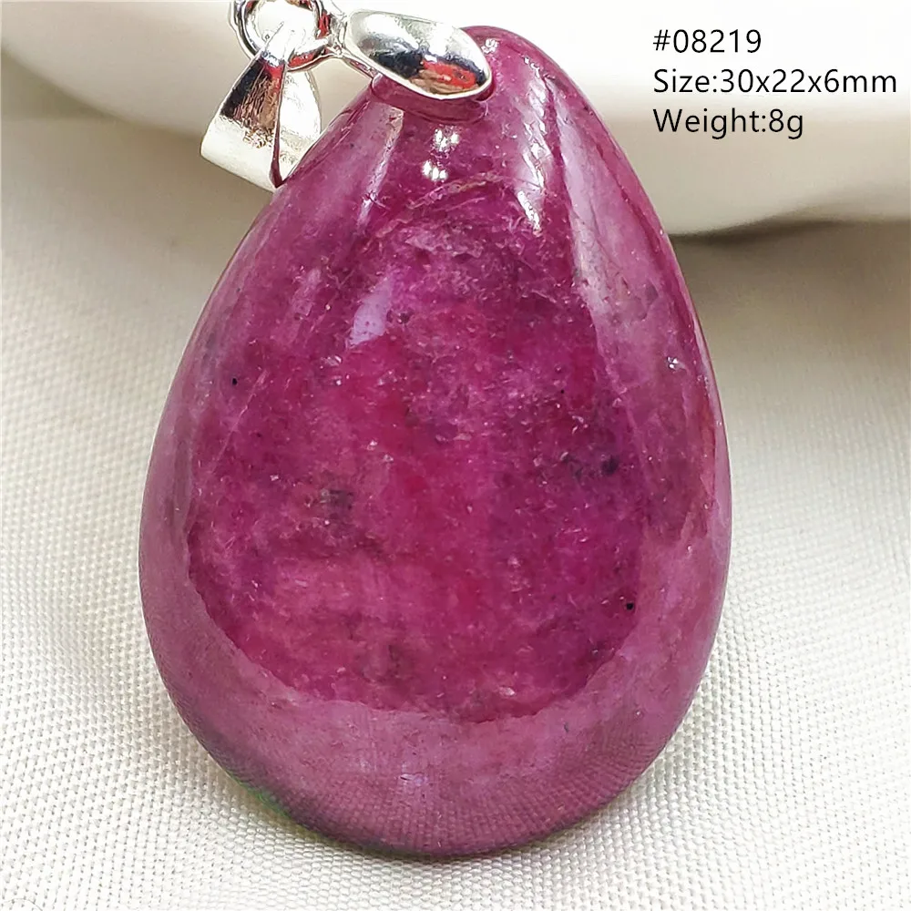 

Natural Red Ruby Zoisite Green Rubi Pendant Oval Healing Women Men Crystal Necklace Fashion Jewelry AAAAA