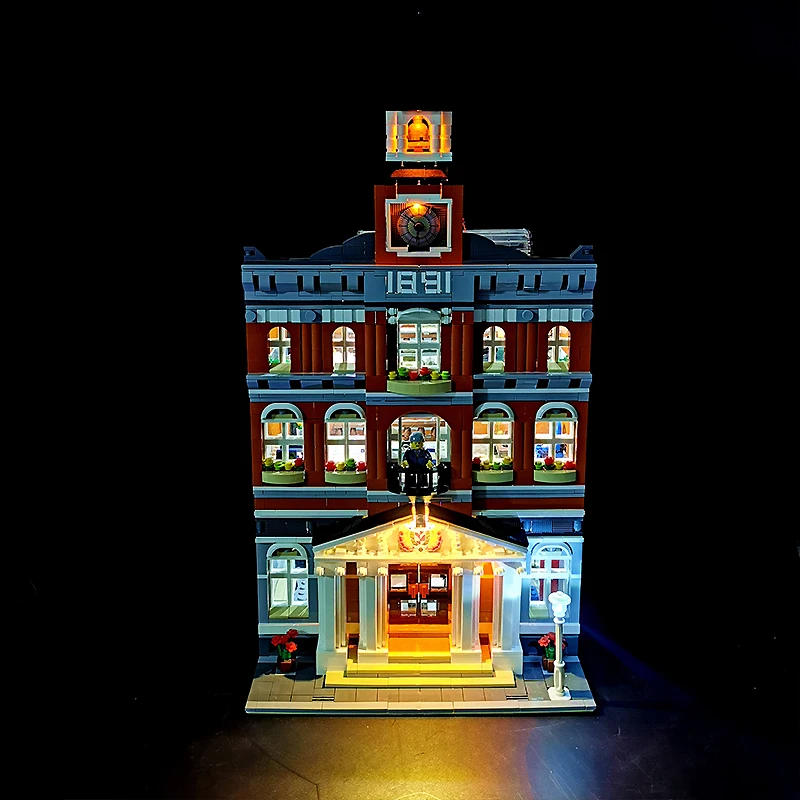 LUZ para LEGO 10224 Town Hall Block brinquedo DIY (sem modelo de blocos, apenas luz LED) conjunto de luz presente para crianças