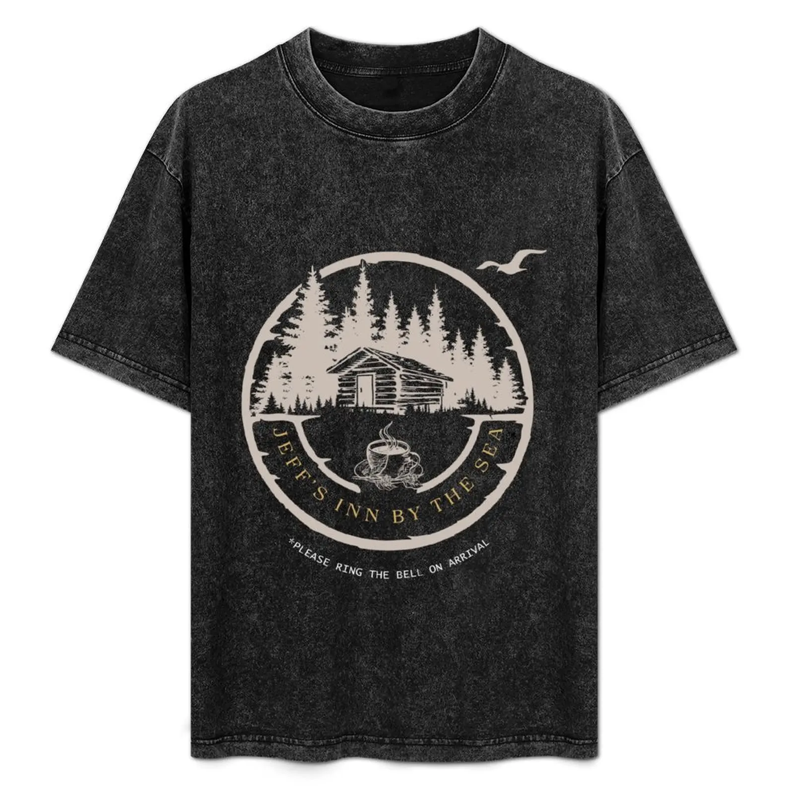 

OFMD Jeff's inn by the sea T-Shirt Minimalist Graphic Tee Shirt