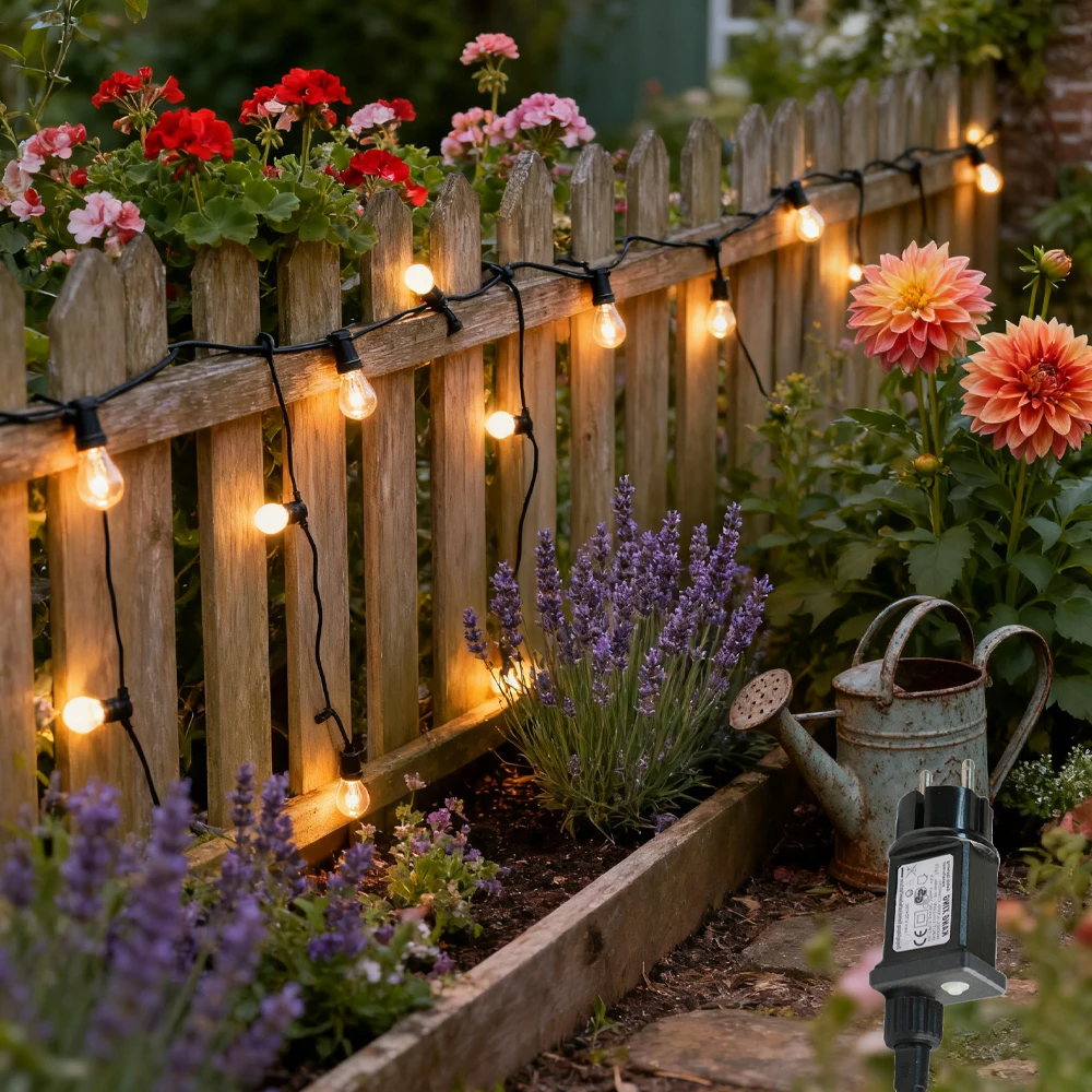 

5 м 10 м глобусная лампочка 220 В светодиодная гирлянда сказочный свет вилка европейского стандарта 10 20 светодиодов/м уличное водонепроницаемое рождественское украшение для сада