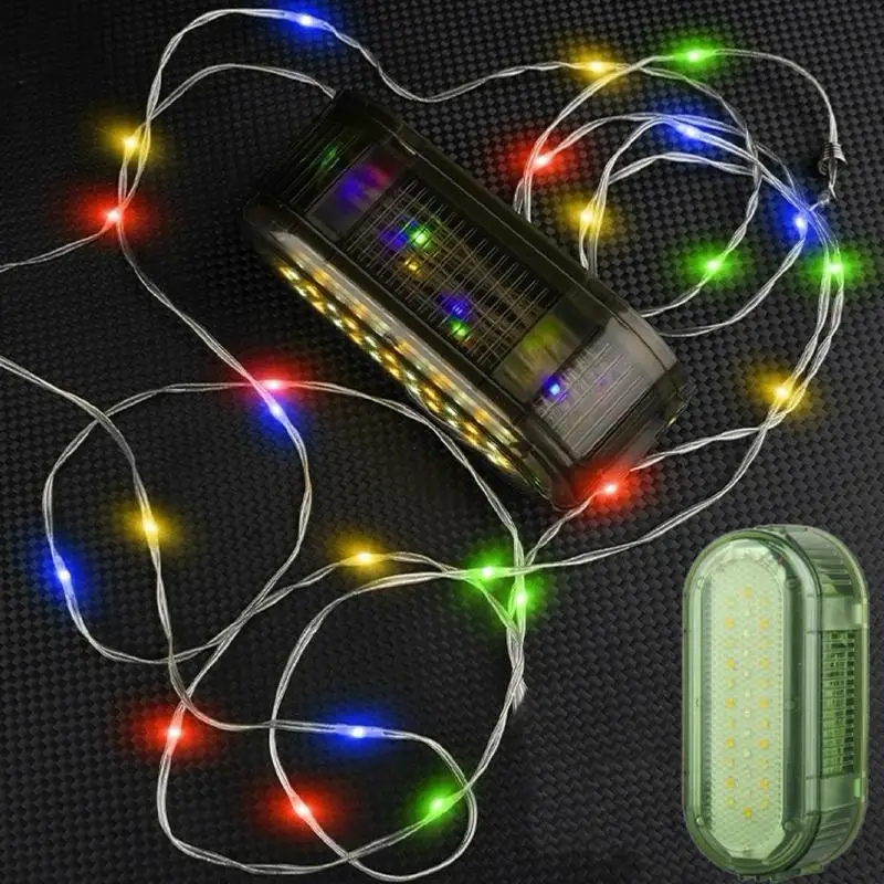 

6.5m Retractable String Lights Roll up String Lights Camping 7 Lighting Adjustable Canopy Tent Atmosphere Lights Rechargeable