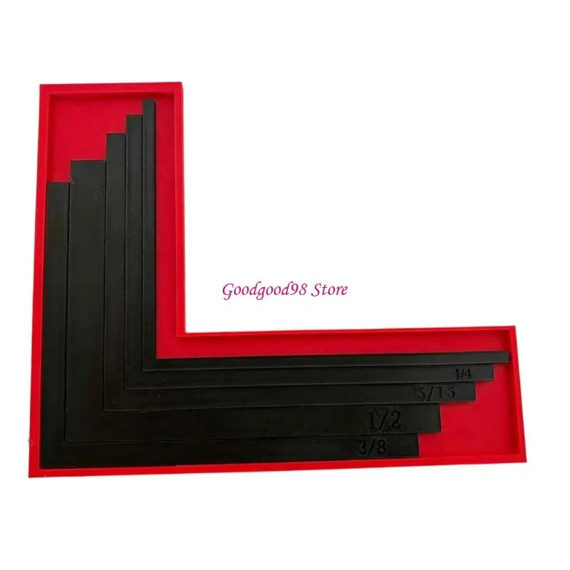 Desk Craft Alignment Guide Set for Even Paper Borders, Nested L Corners and Inch Based Border Spacing for Cards