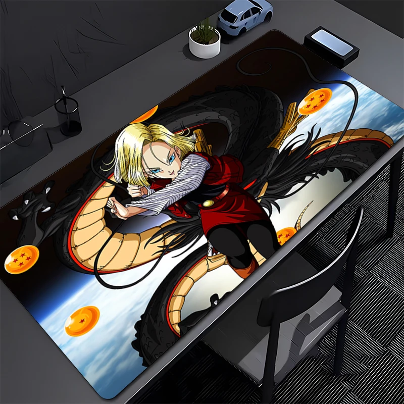

Dragon Ball Android 18 Gaming Mouse Pad Office Carpet Mouse Mats Gamer Rug Desk Accessories Computer Table Pad PC Anime Mousepad