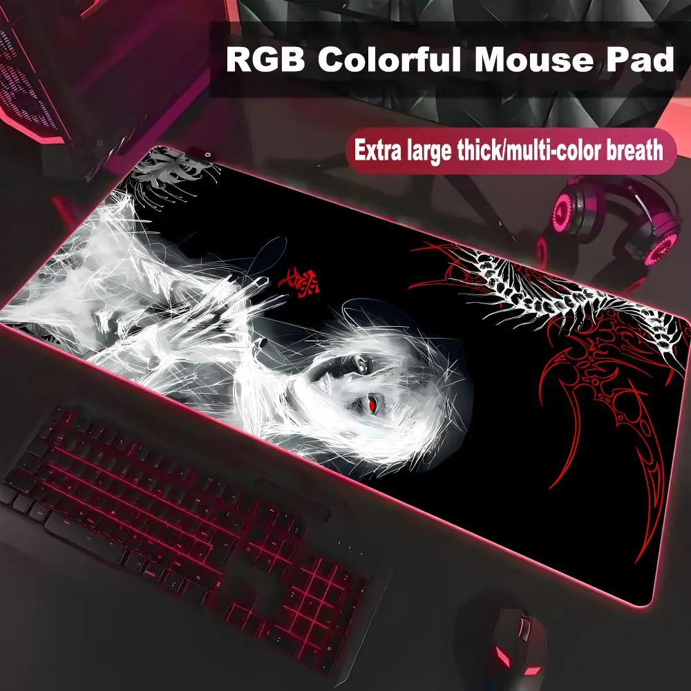 

Mouse Pad High-end E-sports Mouse Pad Tokyo G-houl Fan Art RGB Mouse Pad Large LED Writing Pad Gamer Luminous Desk Mat HYB XXC