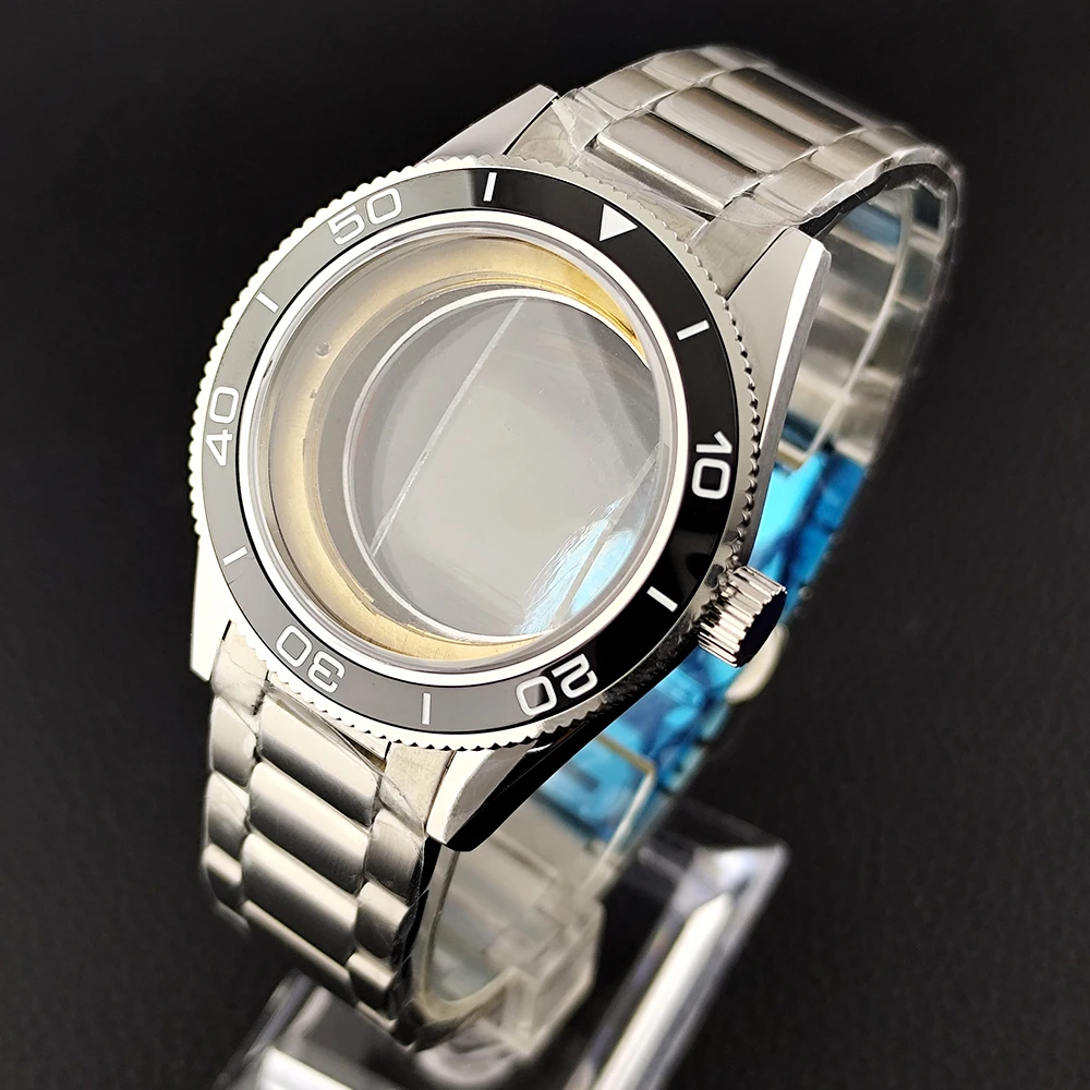 8215 Gehäuse 41,7mm Edelstahlgehäuse Passend für 8215 Uhrwerk Uhrenzubehör Saphirglas Uhr für Herren 20mm Uhrenarmband – Detail 1
