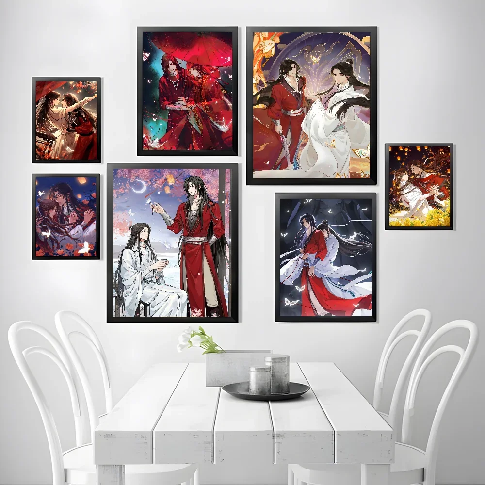 Tian Guan Ci Fu H-Heaven Official Blessing Poster High Quality Wall Art for Home Office Bedroom Living Room Hallway Bar Perfect