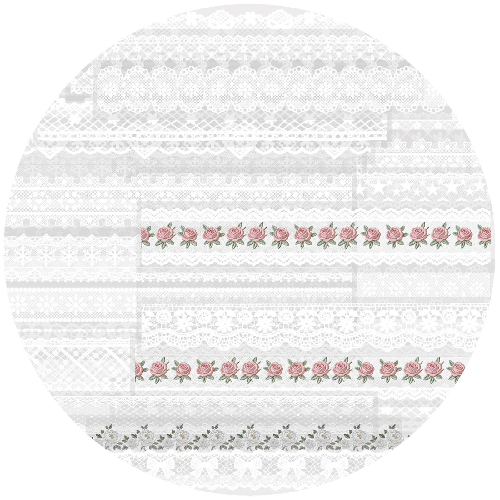 Etori Life Floral Lace 30Pcs Lace Edge Stickers for Vintage Wedding Dresses, Romantic and Relaxing Style Scrapbooking Materials for Room Decoration, Laptop, Refrigerator, Children's Gift Bags, Card Making, Office Decoration Accessories, DIY Crafts, Baking Sealing, School Supplies, Toy Stickers, Gifts for Friends