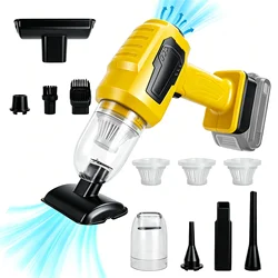 Cordless Handheld Car Vacuum Cleaner 10000Pa Home Vacuum Cleaner and Air Duster with Multi-Nozzles for Dewalt 20V Battery Pin