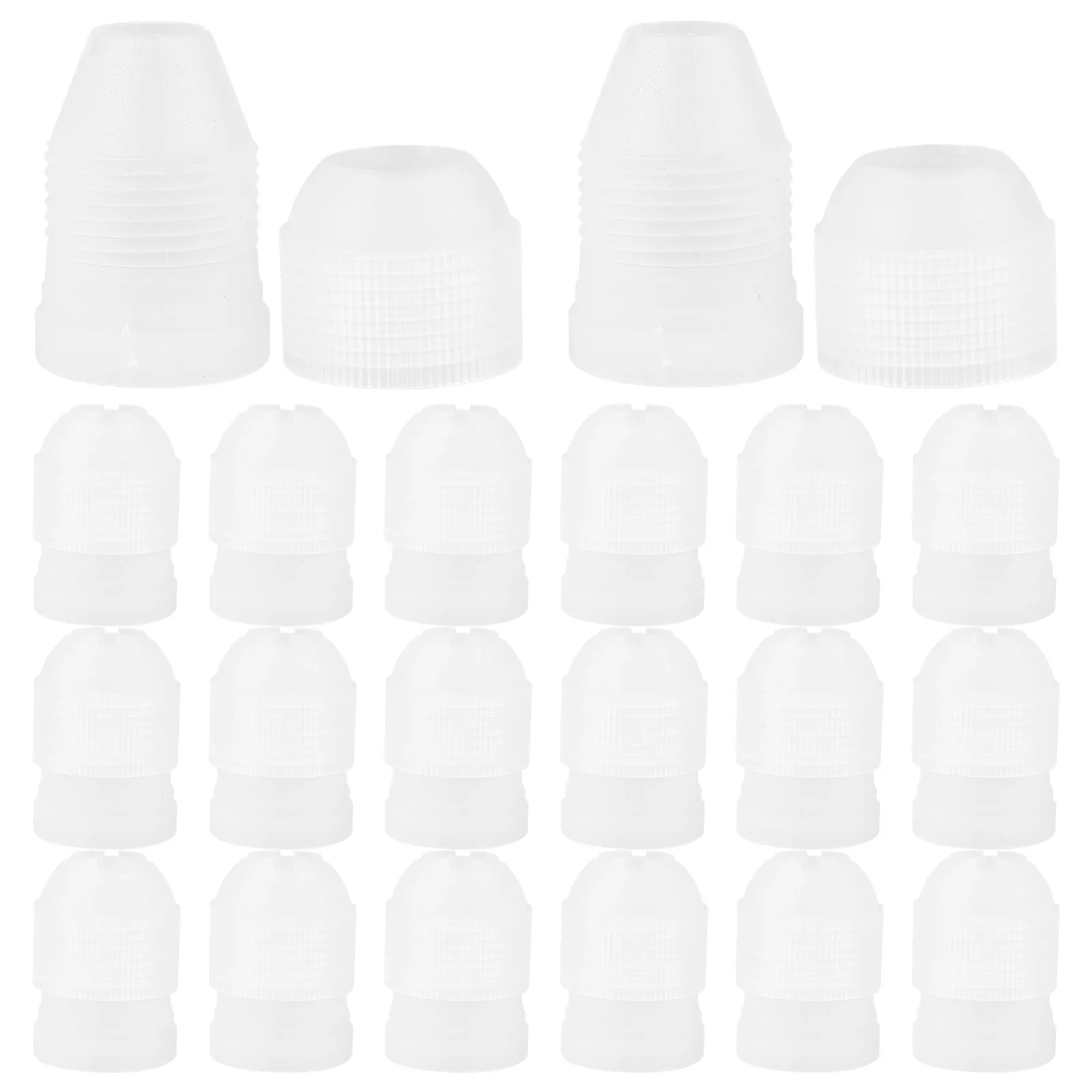 20Pcs Portable Easy-Clean Silicone Piping Bag Couplers Cake Decorating Converters Baking Tools Pastry Supplies Cookie Frosting