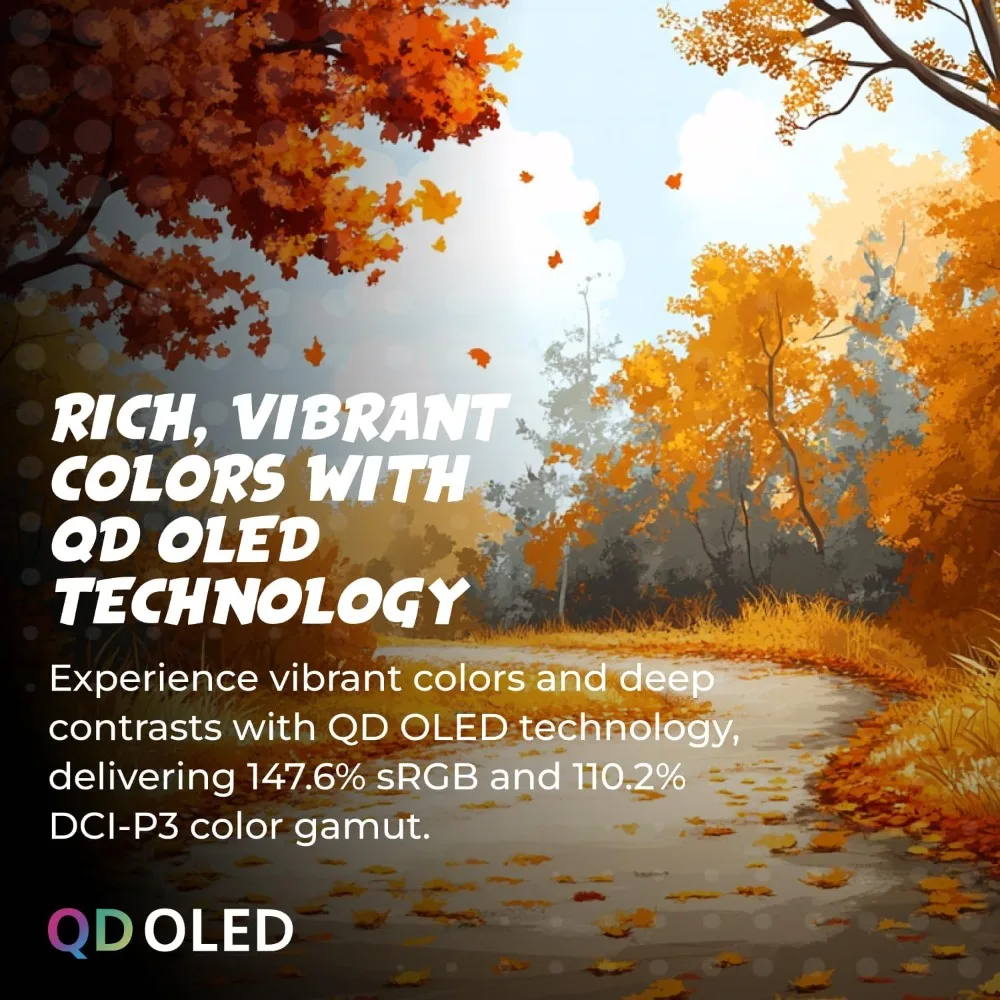 

27-дюймовый игровой монитор QD OLED QHD 2560x1440 240 Гц 0.03 мс, совместимый с G-Sync, готов к работе с консолями - новый