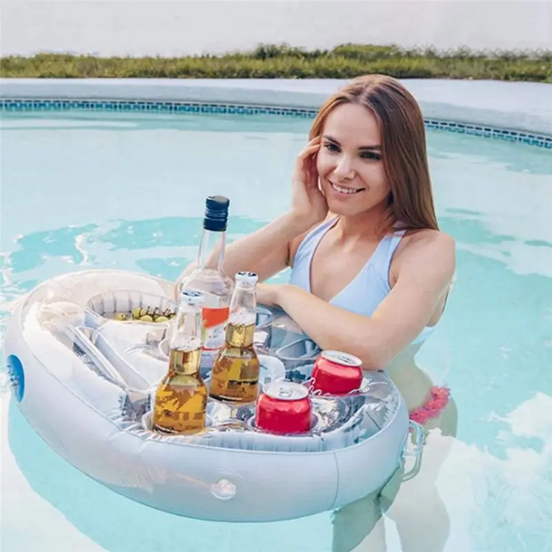 Summer Party Floating Tray Cup Holder Pool Floating Beer Fruit Drinking Cooling Floating Tray Pool Pool Accessories
