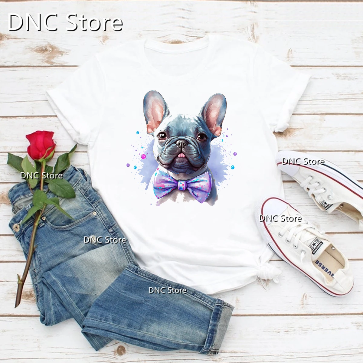 Chihuahua Dog Labradoodle Dog Printed Tshirt Women Fashion Harajuku Kawaii Femme T-Shirt Dog Lover Tshirt Tops, Dropshipping