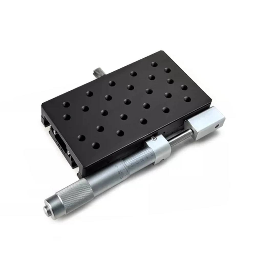 Manual Quick-Connect Linear Translation Stage with Micrometer Head, 50 mm Travel, 140 x 76 mm Platform, X-Axis, Aluminum