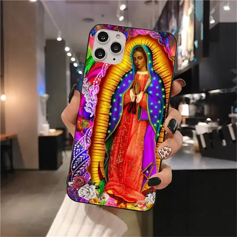 Capa de Telefone Virgem Maria, Shell para iPhone 11, 12 Mini, 13, 14 Pro, XS Max, X, 8, 7, 6s Plus, 5, SE, XR, concha