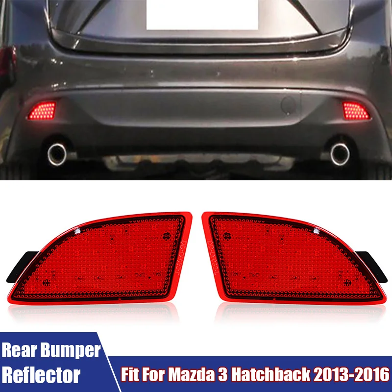 

Светодиодный отражатель заднего бампера, водонепроницаемые светоотражающие полосы, автомобильные аксессуары для Mazda 3 Hatchback 2013-2016 # BCW8515M0B, BCW8515L0B