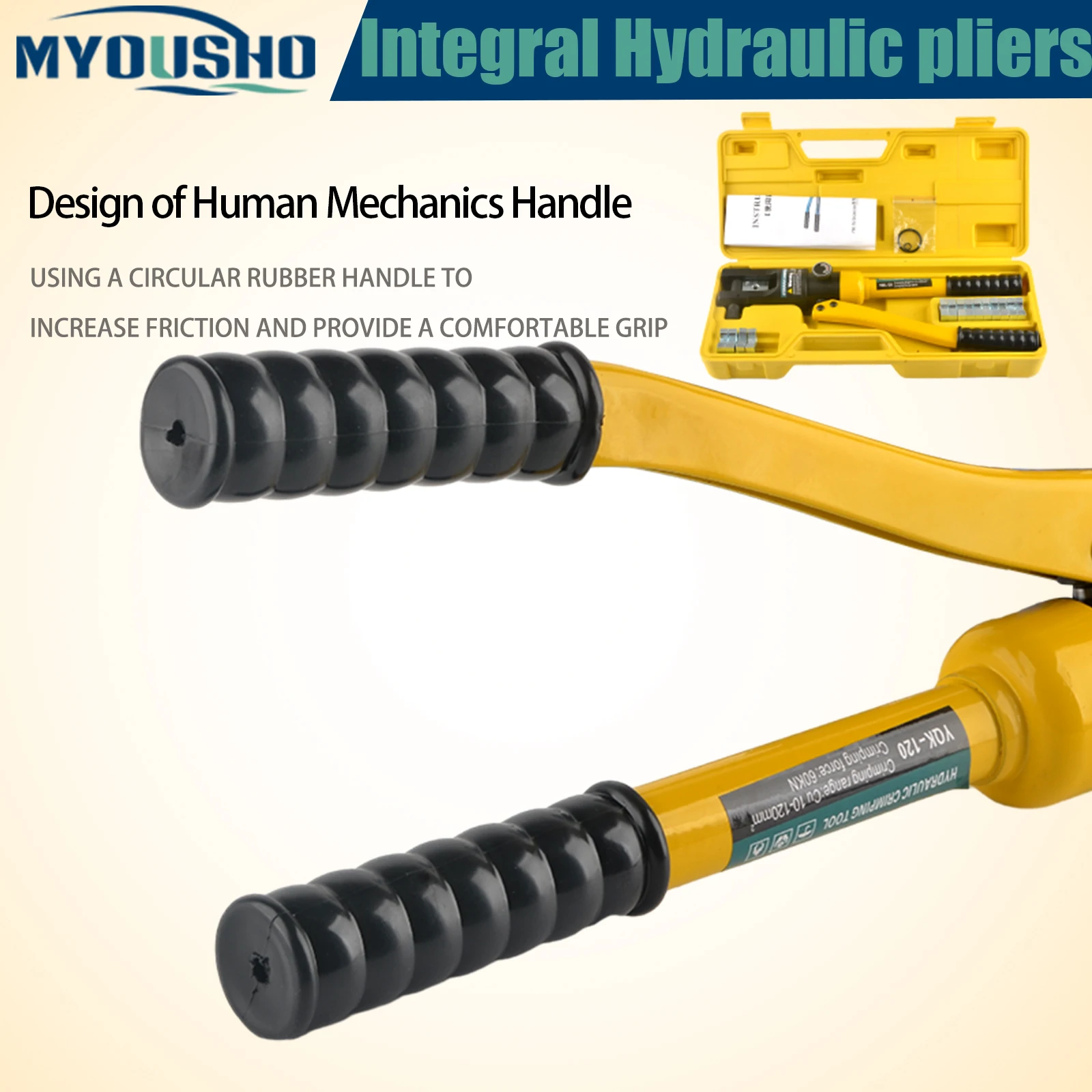 Myousho Hydraulic Crimping Tool Cable Lug Crimper Plier Hydraulic Compression Tool YQK-70~300 Pressure 4-300mm Pressure Cabl