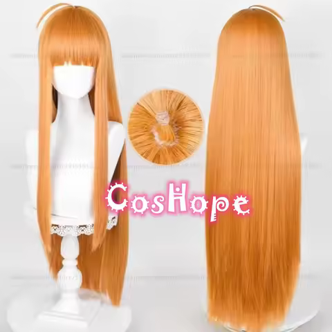 Futaba Sakura Cosplay Wig Men 85cm Long Orange Wig Cosplay Anime Cosplay Wigs Heat Resistant Synthetic Wigs