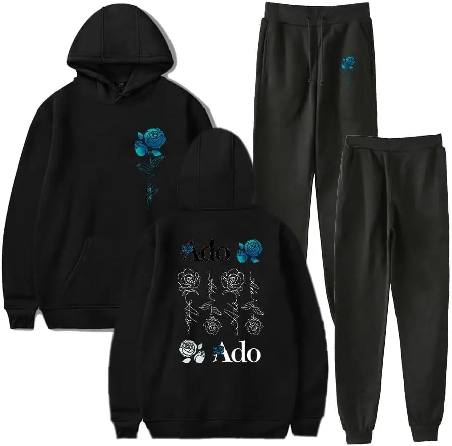 2025 New Ado Blue Rose World Tour Merch Men/Women Jogger Pants Two Piece Set Sweatshirts+Sweatpants