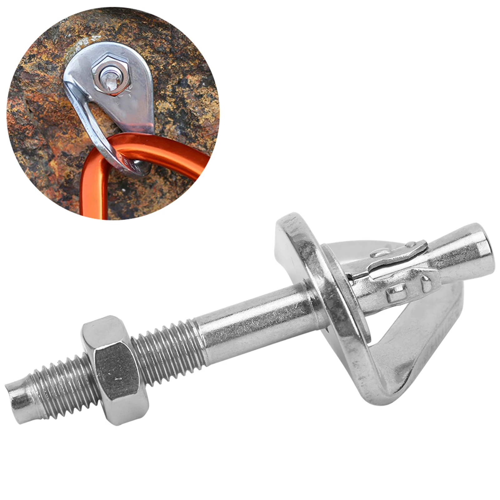 Stainless Steel Climbing Bolt Hanger Corrosion Resistant Expansion Fastening Rock Anchor Hanger Fixed Anchor
