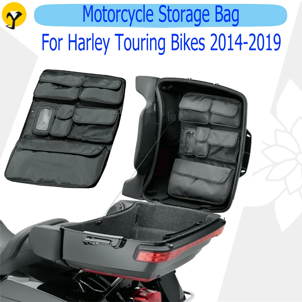 

Motorcycle Organizer Lid Storage Bag For Harley Touring Street GLIDE FLHX Road King FLHR 1993 1994 1995 1996 1997 1998 1999-2024