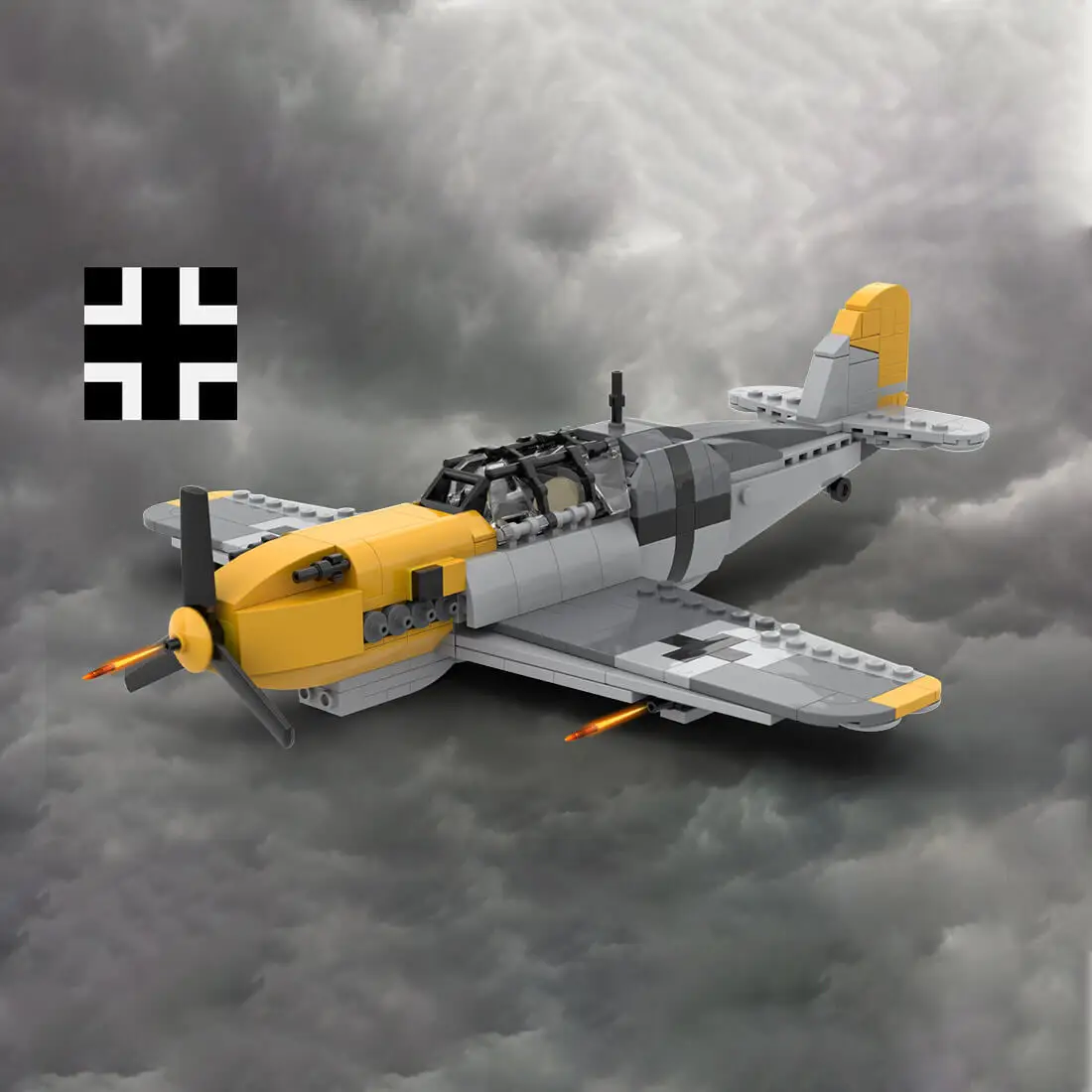 

Изготовленная на заказ MOC-155420, немецкая модель истребителя времен Второй мировой войны, 392, детали, детский подарок на Рождество