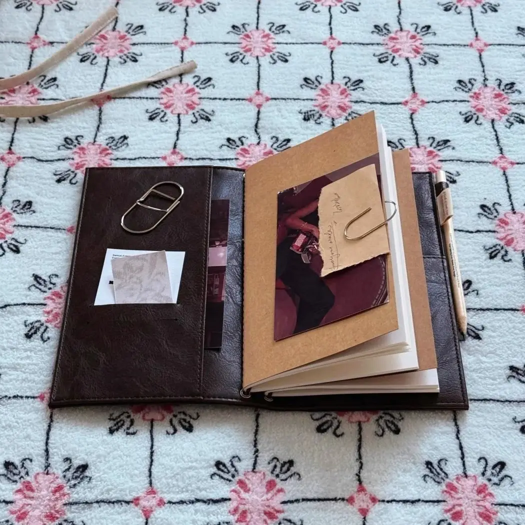 Vintage Black Notebook PU Leather Blank Kraft Diary Note Book Journal Sketchbook Stationery School Office Supplies