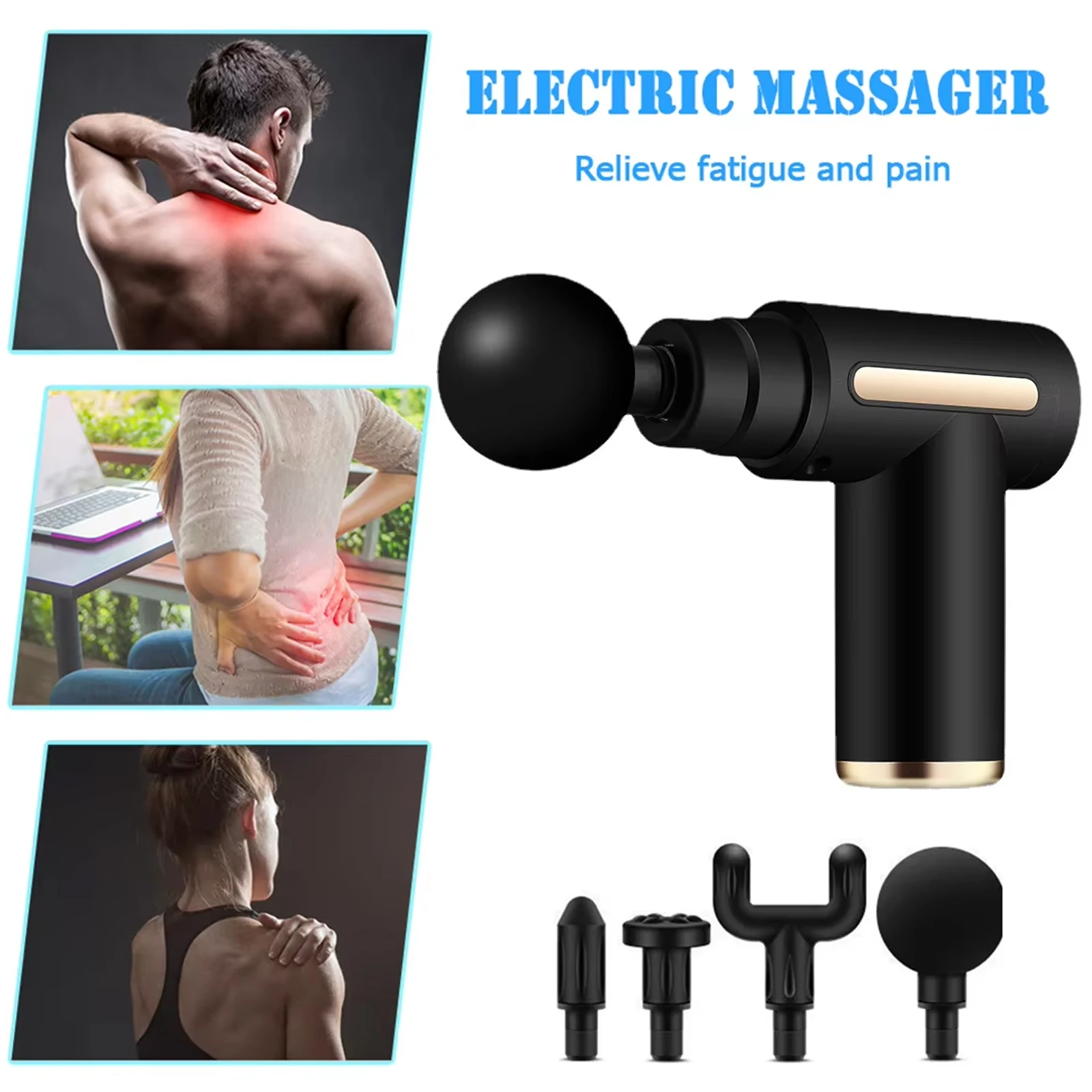 Portable Fascia Gun Deep Tissue Massage Mini Lightweight and Adjustable Speed Massage Equipment Suitable for the Whole Body