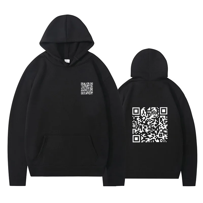 

2024 autumn/winter new scannable hooded sweatshirt for men and women, fleece patch pocket casual hooded sweatshirt