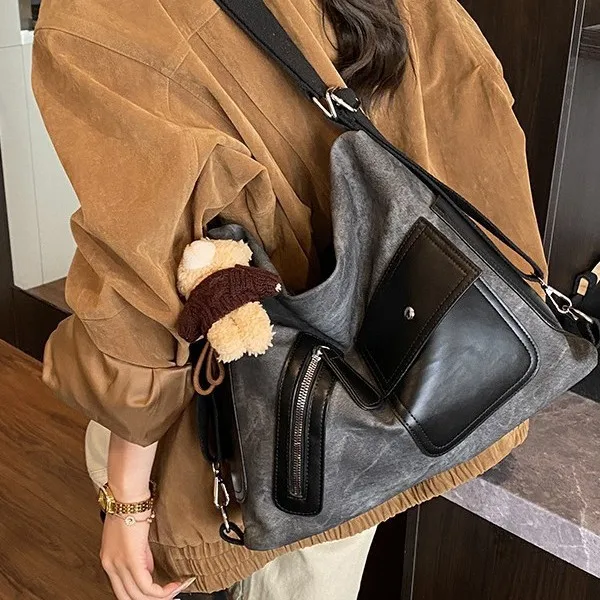 

High-End Large Capacity Tote Bag - Women's Versatile Commuter Backpack Shoulder Travel Bag