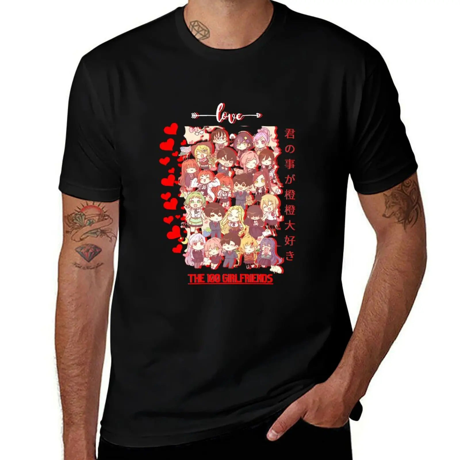 

100 Girlfriends Who Really Love You , kimi no Koto ga Daidaidaidaidaisuki: , anime arth T-Shirt Blouse men t shirt