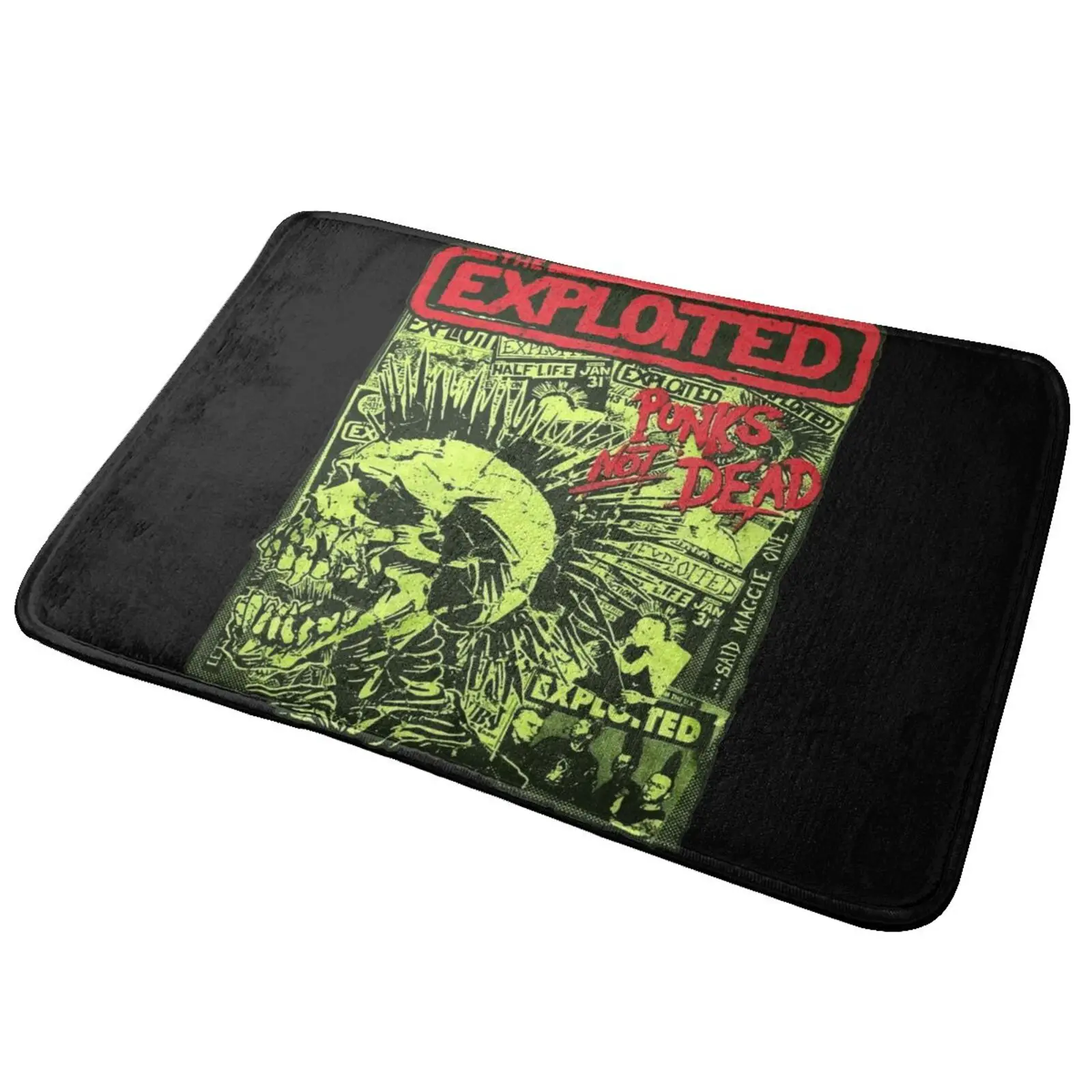 The Exploited Punks Not Dead Punk Metal Rock Thrash Band Mat Rug Carpet Decor Resist Dirt Mats Leisure Decor