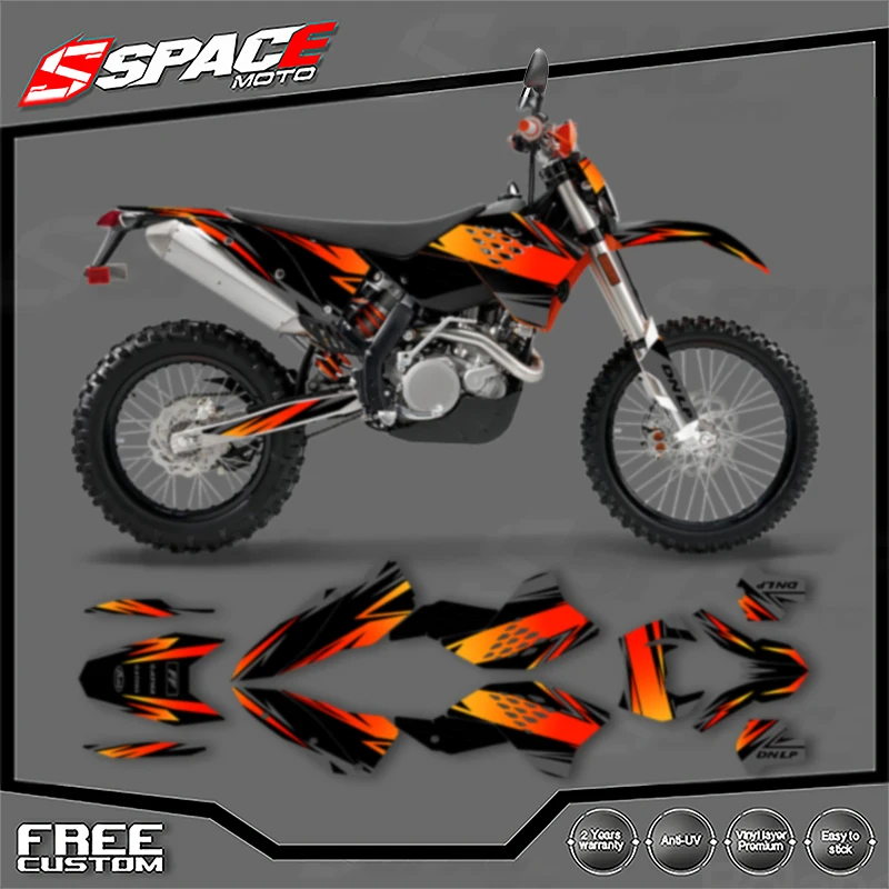 

SPACE Custom Motorcycle Graphics Background Decal for KTM 2008 2009 2010 2011EXC 2007 2008 2009 2010 SXF Decals Stickers Kits 07