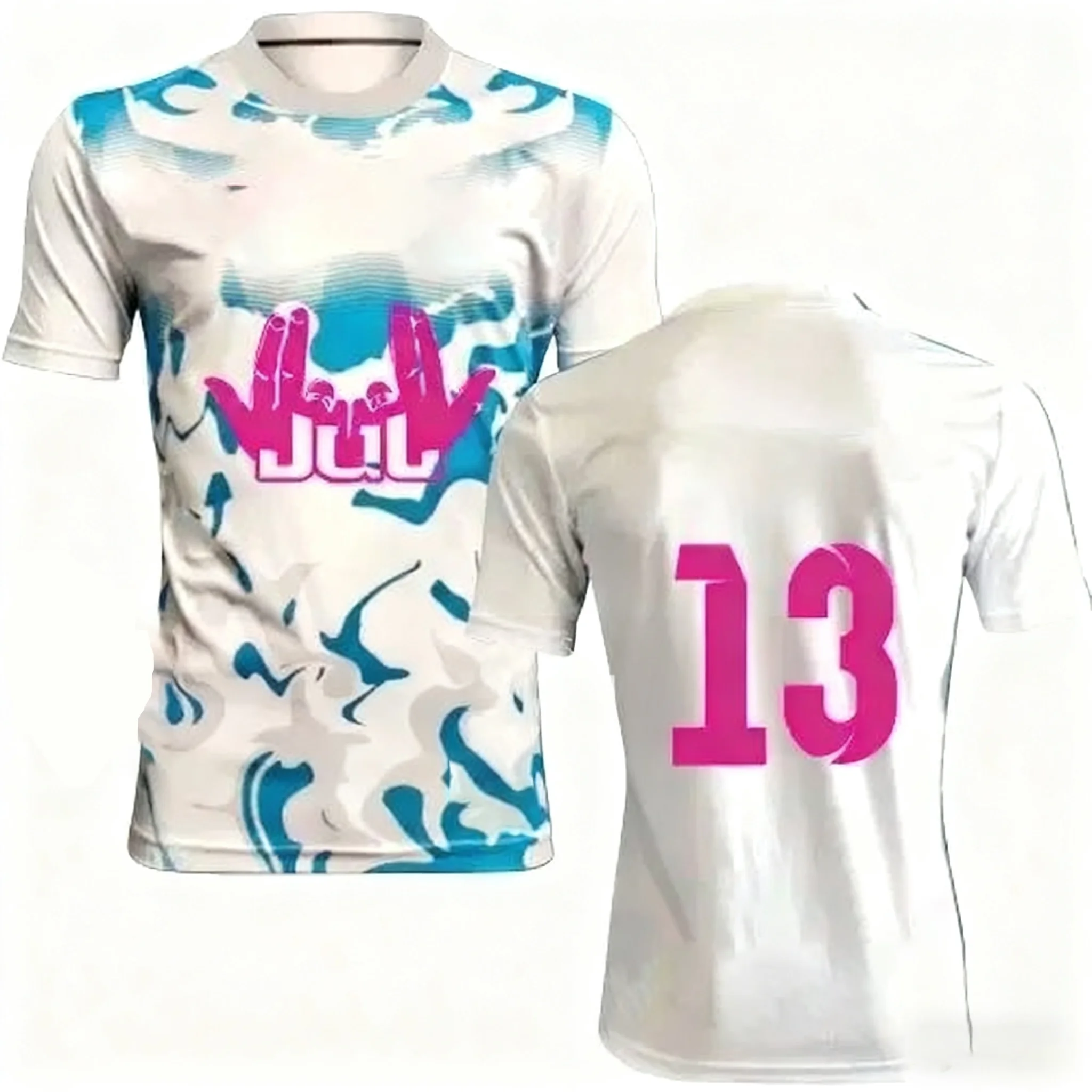 

Men's 3D Printed Quick-Drying T-Shirt Jul Summer T-Shirt Breathable Outdoor Casual T-Shirt Competition Team Uniform Training Top