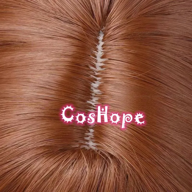 فتاة صغيرة Eurydice 78cm طويل مجعد بني أصفر أنيمي شعر مستعار تأثيري مقاومة للحرارة بيروكات صناعية