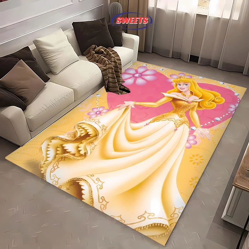 New To Disney Aurora Princess Carpet ! Anti-slip Sound Insulation, Living Room Bedroom Office Area Can Be Used Mat, Durable Mat