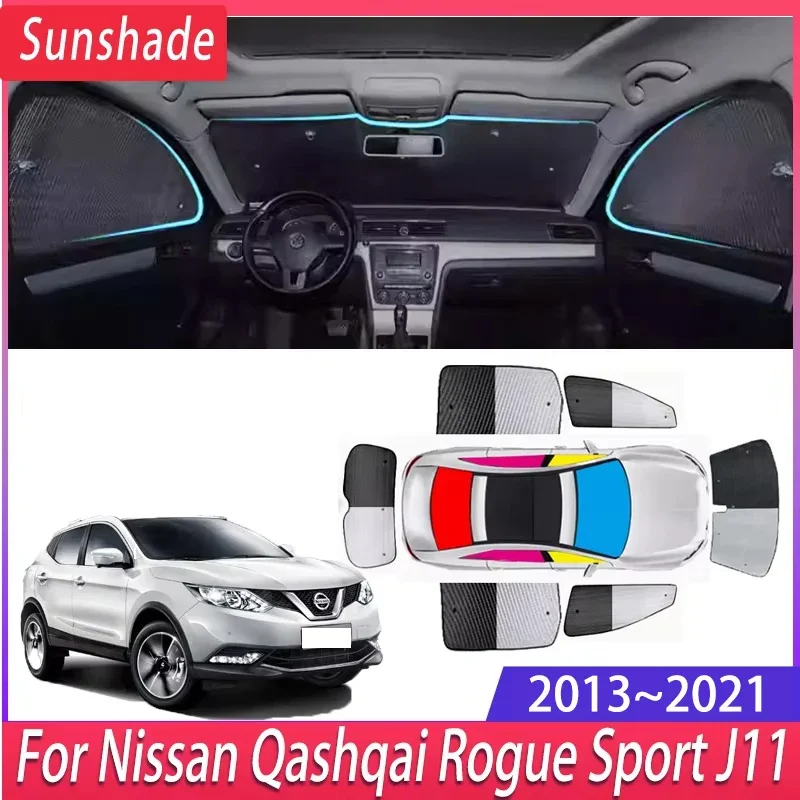 

Car Sunshade For Nissan Qashqai Rogue Sport J11 2013~2021 Auto Insulation Sun Protection Sunshade Windshield Visor Accessories