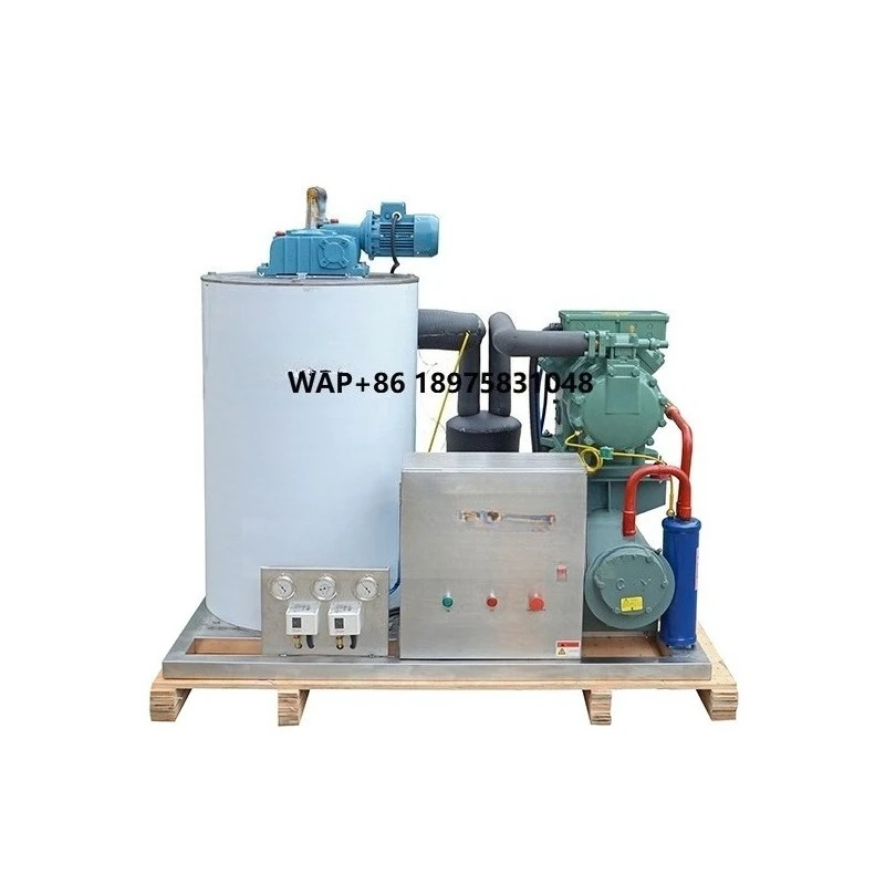 Top 3 Ton Industrial Flake Ice Machine 220V Seawater Salt Water Ice Machine Suitable for Fishing Boat Factory Supply